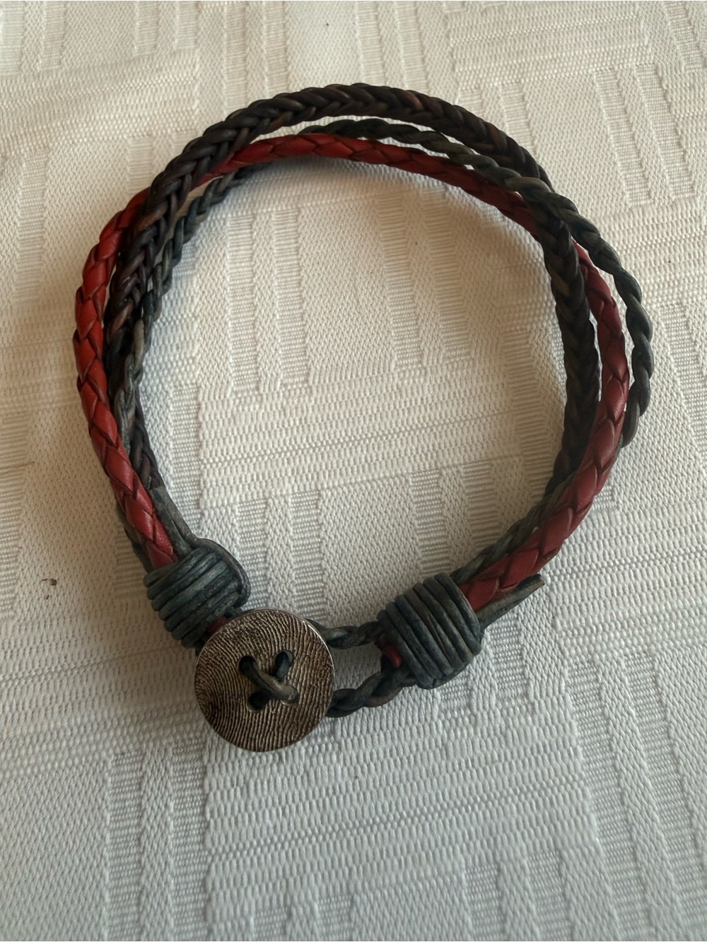 Three Strand Leather Bracelet